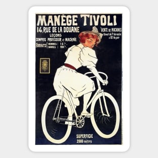 MANEGE TIVOLI Ride a Tivoli Bicycle Cycles Vintage French Advertisement Sticker